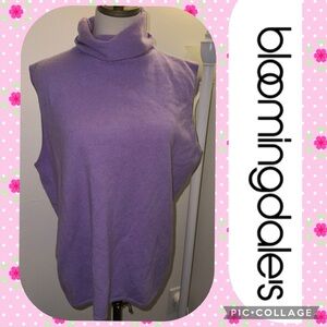 Bloomingdale's Lavender Cashmere Sleeveless Top